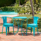 Lourdes Outdoor 3-piece Cast Bistro Set by Christopher Knight Home
