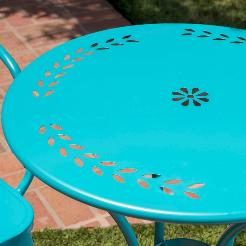 Lourdes Outdoor 3-piece Cast Bistro Set by Christopher Knight Home