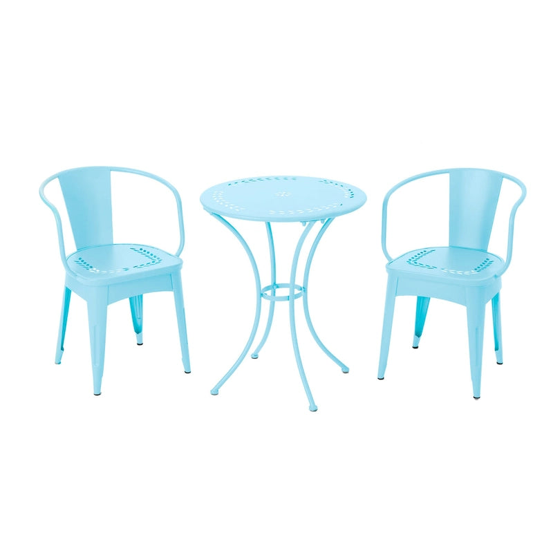 Lourdes Outdoor 3-piece Cast Bistro Set by Christopher Knight Home