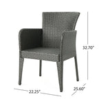 Anaya Outdoor Wicker Dining Chair (Set of 2) by Christopher Knight Home - N/A