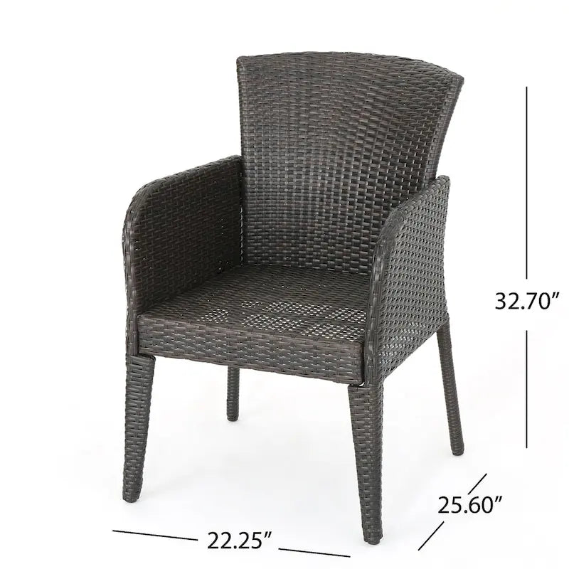 Anaya Outdoor Wicker Dining Chair (Set of 2) by Christopher Knight Home - N/A