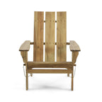 Zuma Outdoor Contemporary Acacia Wood Foldable Adirondack Chair by Christopher Knight Home