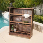 Riviera 3-piece Outdoor Wood Bar Set by Christopher Knight Home - N/A