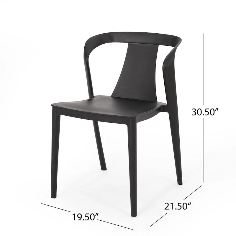 Orchid Outdoor Stacking Dining Chair (Set of 2) by Christopher Knight Home - 21.50 W x 19.50 D x 30.50 H