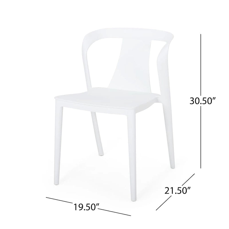 Orchid Outdoor Stacking Dining Chair (Set of 2) by Christopher Knight Home - 21.50 W x 19.50 D x 30.50 H