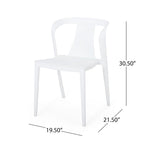 Orchid Outdoor Stacking Dining Chair (Set of 2) by Christopher Knight Home - 21.50 W x 19.50 D x 30.50 H