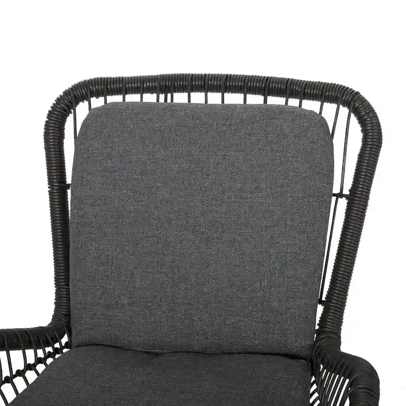 Pabrico Outdoor Wicker Club Chair with Cushions (Set of 2) by Christopher Knight Home
