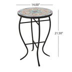 La Crescenta Outdoor Side Table with Tile Top by Christopher Knight Home