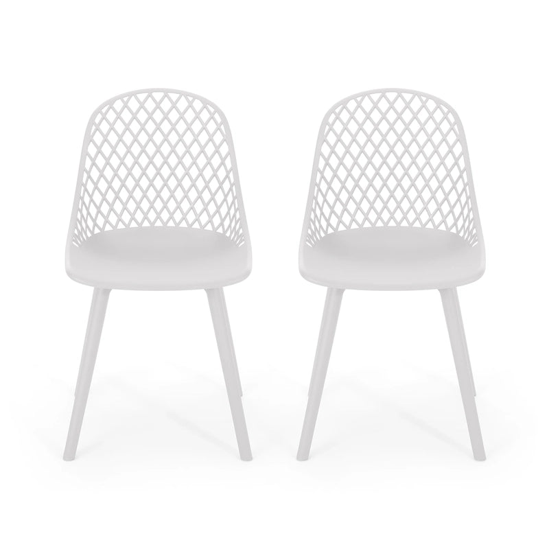 Lily Outdoor Modern Dining Outdoor Modern Dining Chair (Set of 2) by Christopher Knight Home - 18.00 W x 21.50 L x 33.20 H