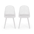 Lily Outdoor Modern Dining Outdoor Modern Dining Chair (Set of 2) by Christopher Knight Home - 18.00 W x 21.50 L x 33.20 H