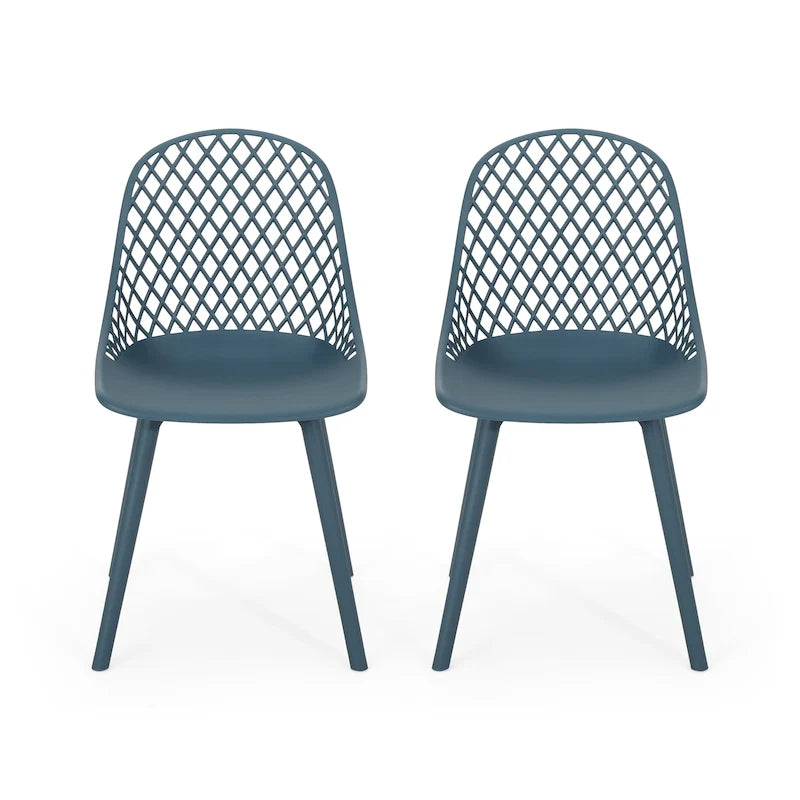 Lily Outdoor Modern Dining Outdoor Modern Dining Chair (Set of 2) by Christopher Knight Home - 18.00 W x 21.50 L x 33.20 H