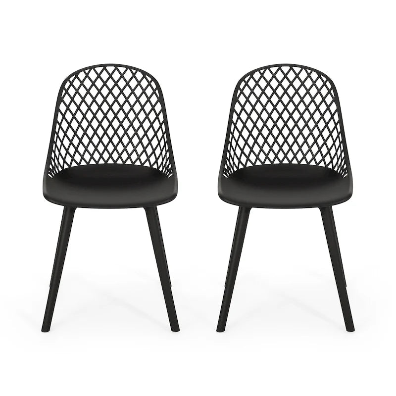 Lily Outdoor Modern Dining Outdoor Modern Dining Chair (Set of 2) by Christopher Knight Home - 18.00 W x 21.50 L x 33.20 H