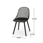 Lily Outdoor Modern Dining Outdoor Modern Dining Chair (Set of 2) by Christopher Knight Home - 18.00 W x 21.50 L x 33.20 H