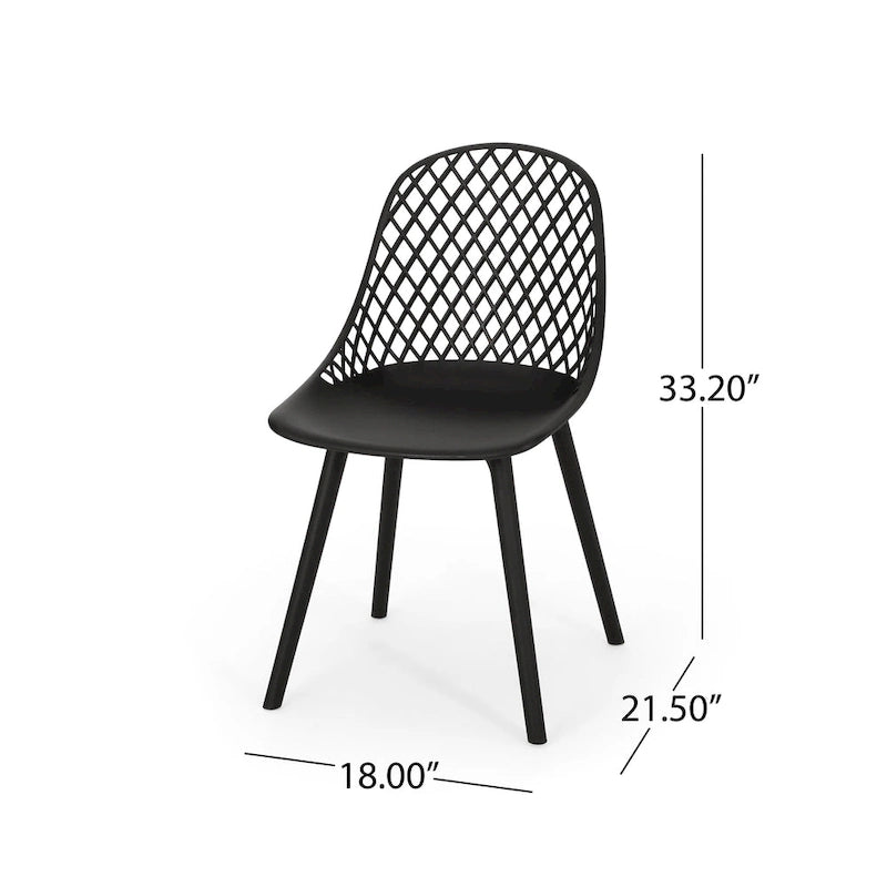 Lily Outdoor Modern Dining Outdoor Modern Dining Chair (Set of 2) by Christopher Knight Home - 18.00 W x 21.50 L x 33.20 H