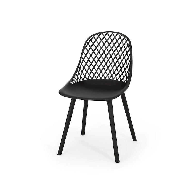 Lily Outdoor Modern Dining Outdoor Modern Dining Chair (Set of 2) by Christopher Knight Home - 18.00 W x 21.50 L x 33.20 H