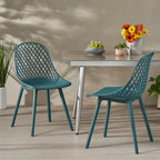 Lily Outdoor Modern Dining Outdoor Modern Dining Chair (Set of 2) by Christopher Knight Home - 18.00 W x 21.50 L x 33.20 H