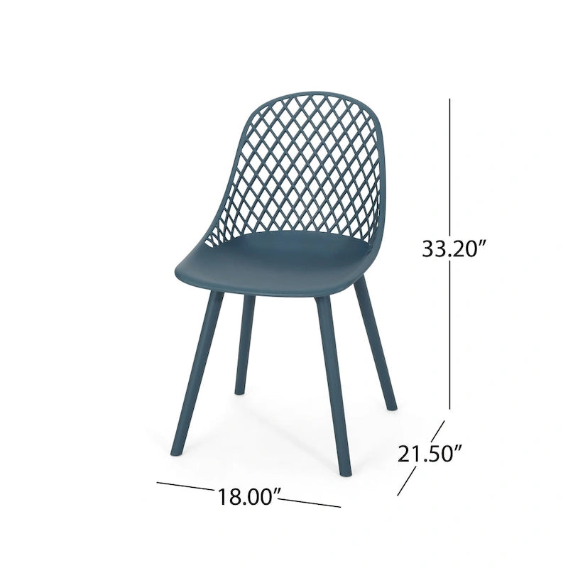 Lily Outdoor Modern Dining Outdoor Modern Dining Chair (Set of 2) by Christopher Knight Home - 18.00 W x 21.50 L x 33.20 H
