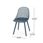 Lily Outdoor Modern Dining Outdoor Modern Dining Chair (Set of 2) by Christopher Knight Home - 18.00 W x 21.50 L x 33.20 H