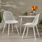 Lily Outdoor Modern Dining Outdoor Modern Dining Chair (Set of 2) by Christopher Knight Home - 18.00 W x 21.50 L x 33.20 H