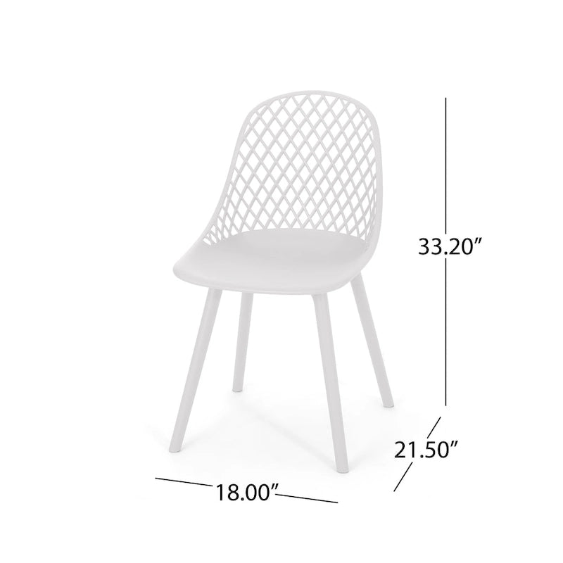 Lily Outdoor Modern Dining Outdoor Modern Dining Chair (Set of 2) by Christopher Knight Home - 18.00 W x 21.50 L x 33.20 H