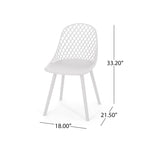 Lily Outdoor Modern Dining Outdoor Modern Dining Chair (Set of 2) by Christopher Knight Home - 18.00 W x 21.50 L x 33.20 H