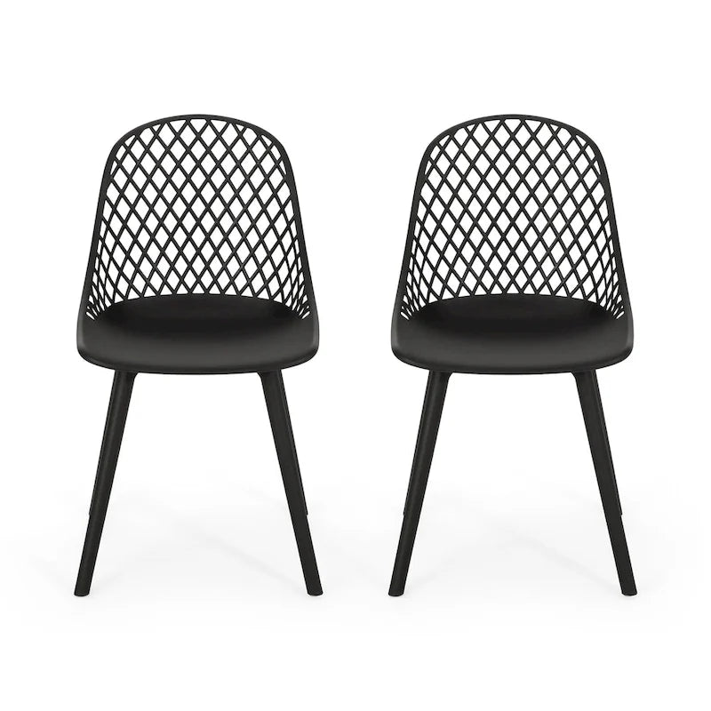 Lily Outdoor Modern Dining Outdoor Modern Dining Chair (Set of 2) by Christopher Knight Home - 18.00 W x 21.50 L x 33.20 H