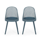 Lily Outdoor Modern Dining Outdoor Modern Dining Chair (Set of 2) by Christopher Knight Home - 18.00 W x 21.50 L x 33.20 H