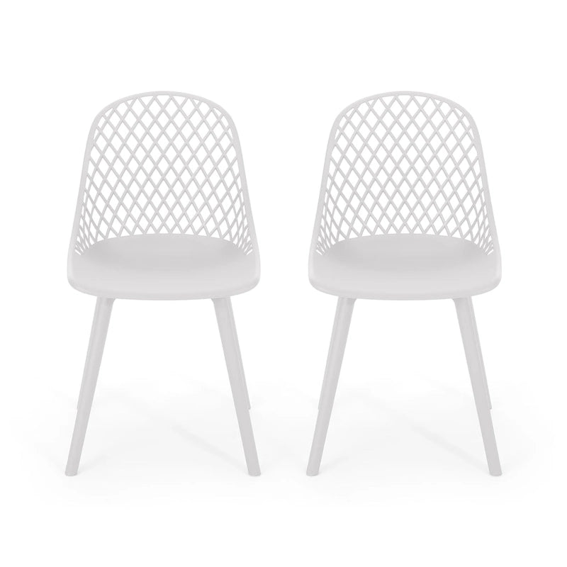 Lily Outdoor Modern Dining Outdoor Modern Dining Chair (Set of 2) by Christopher Knight Home - 18.00 W x 21.50 L x 33.20 H
