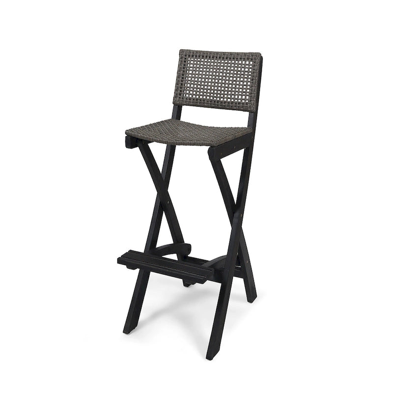 Polaris Acacia Wood Outdoor Folding Barstools (Set of 4) by Christopher Knight Home