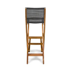 Polaris Acacia Wood Outdoor Folding Barstools (Set of 4) by Christopher Knight Home