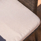 Nyla Outdoor 5-Piece Round Wicker Light Weight Concrete Dining Set with Cushions by Christopher Knight Home