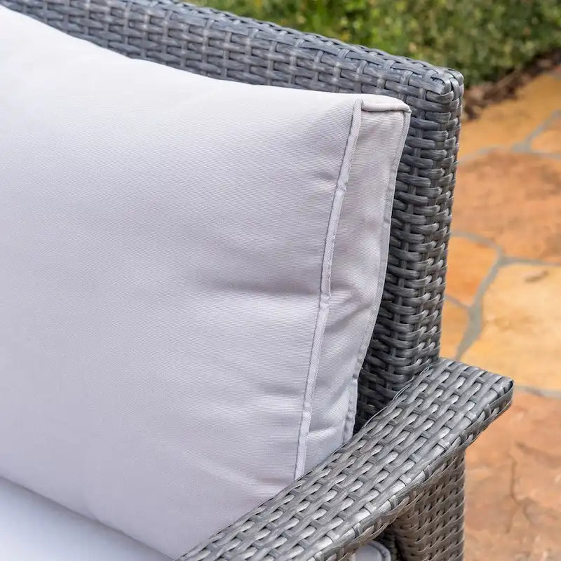 Honolulu Outdoor Wicker Loveseat with Cushions by Christopher Knight Home