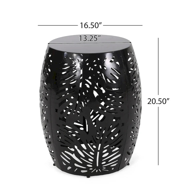 Satterlee Outdoor Outdoor Metal Side Table by Christopher Knight Home