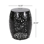 Satterlee Outdoor Outdoor Metal Side Table by Christopher Knight Home