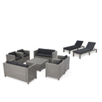 Puerta Outdoor 10-piece Wicker Patio Set with Cushions by Christopher Knight Home