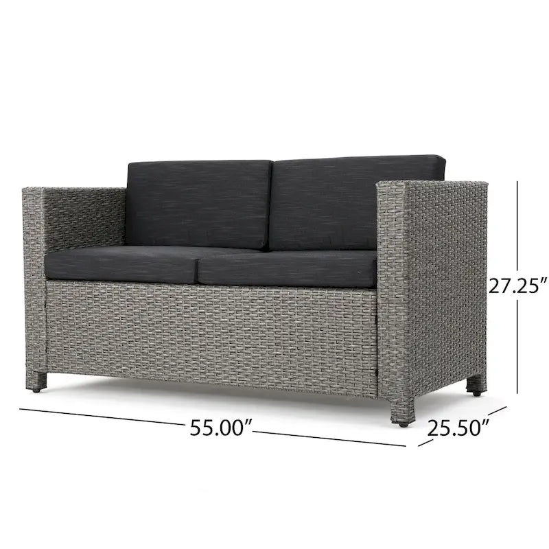 Puerta Outdoor 10-piece Wicker Patio Set with Cushions by Christopher Knight Home