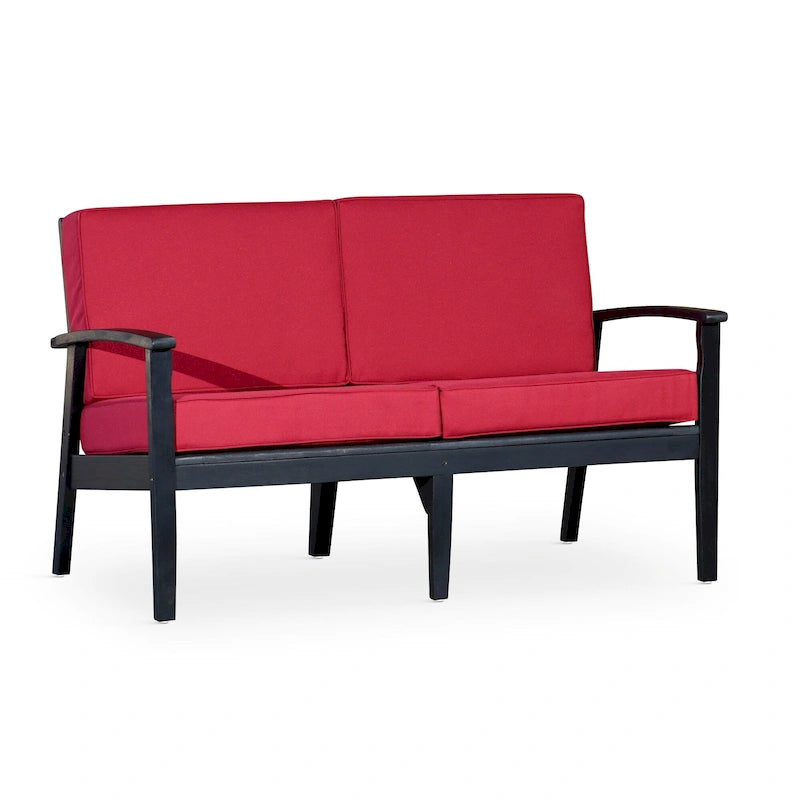 DTY Outdoor Living Longs Peak Eucalyptus Loveseat with Cushions