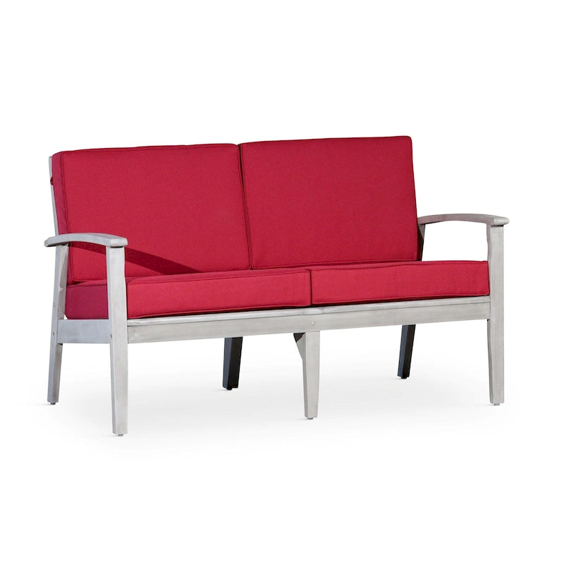 DTY Outdoor Living Longs Peak Eucalyptus Loveseat with Cushions