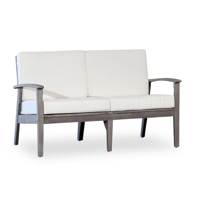 DTY Outdoor Living Longs Peak Eucalyptus Loveseat with Cushions