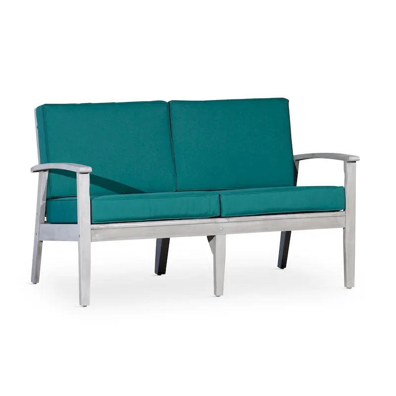 DTY Outdoor Living Longs Peak Eucalyptus Loveseat with Cushions