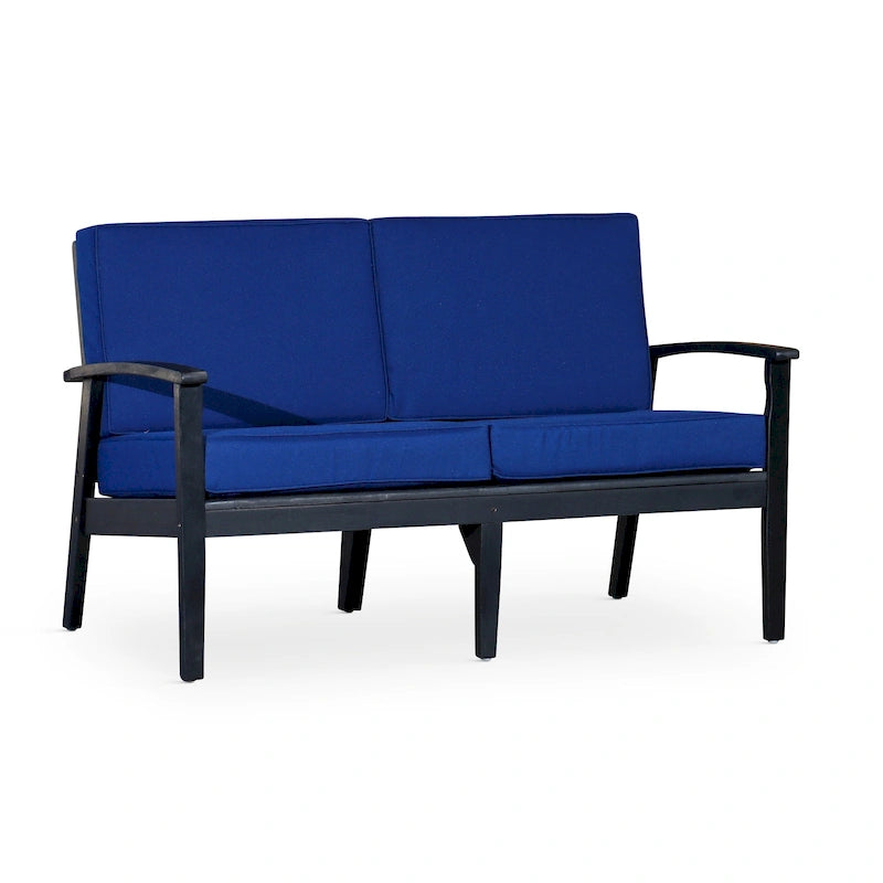 DTY Outdoor Living Longs Peak Eucalyptus Loveseat with Cushions