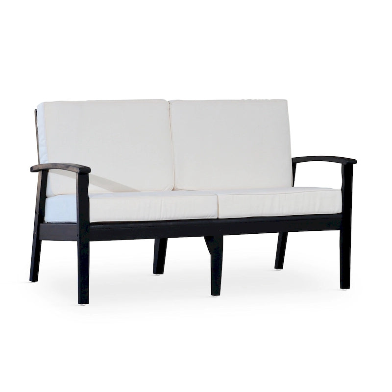 DTY Outdoor Living Longs Peak Eucalyptus Loveseat with Cushions