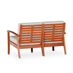 DTY Outdoor Living Longs Peak Eucalyptus Loveseat with Cushions