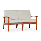DTY Outdoor Living Longs Peak Eucalyptus Loveseat with Cushions