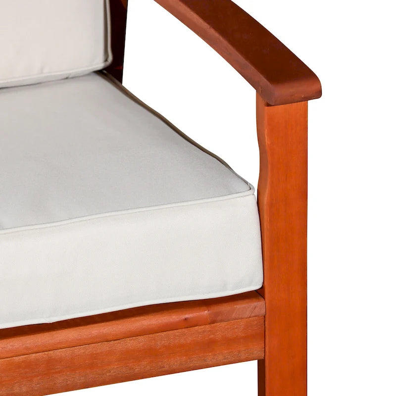 DTY Outdoor Living Longs Peak Eucalyptus Loveseat with Cushions