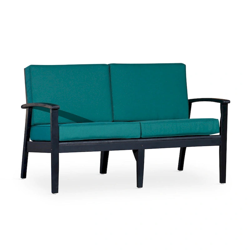 DTY Outdoor Living Longs Peak Eucalyptus Loveseat with Cushions