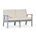 DTY Outdoor Living Longs Peak Eucalyptus Loveseat with Cushions
