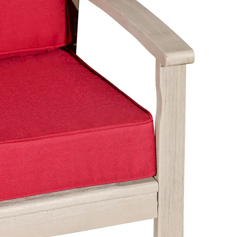 DTY Outdoor Living Longs Peak Eucalyptus Loveseat with Cushions