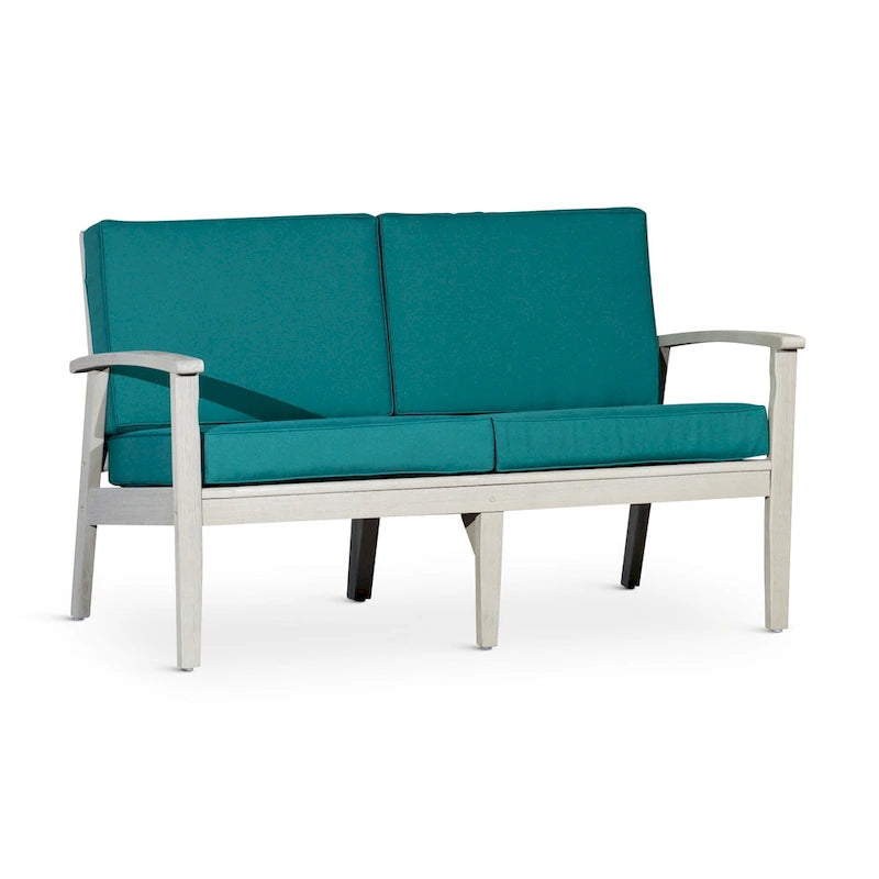 DTY Outdoor Living Longs Peak Eucalyptus Loveseat with Cushions