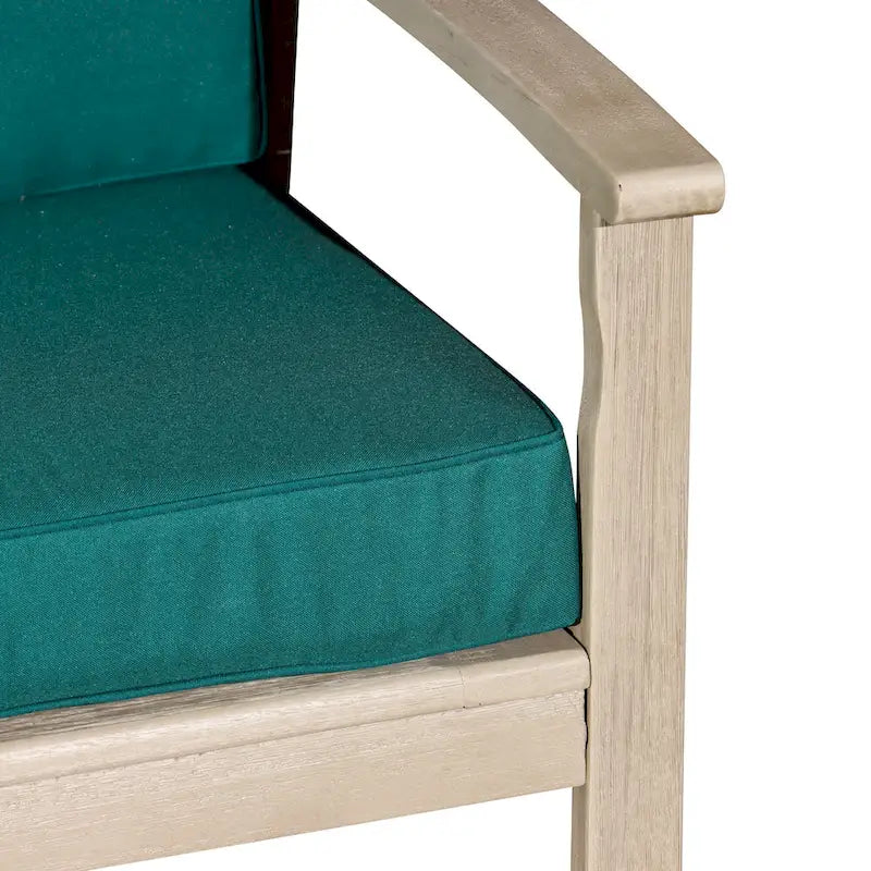 DTY Outdoor Living Longs Peak Eucalyptus Loveseat with Cushions
